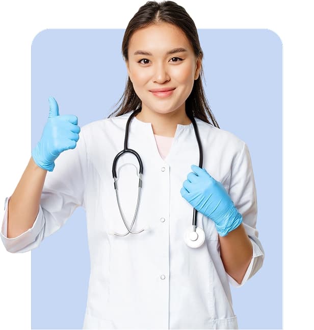 Dentist with stethoscope